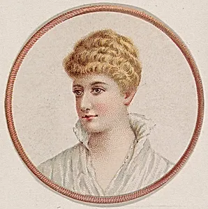 Portrait of woman, from the Novelties series (N228, Type 2) issued by Kinney Bros. by Kinney Brothers Tobacco Company