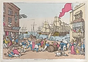 Portsmouth Point by Thomas Rowlandson