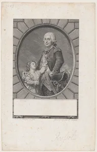 Potrait of Marquis Auguste-Louis Rossel de Cercy (1736-1804) with his daughter