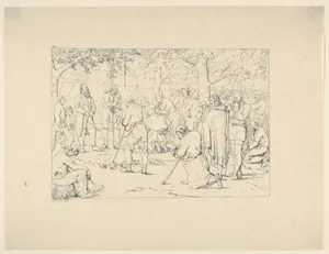 Prayer in Stonewall Jackson's Camp (from Confederate War Etchings)