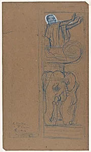 Preliminary Design for the Playbill to "Le Chariot de Terre Cuite" by Henri de Toulouse-Lautrec|Félix Fénéon