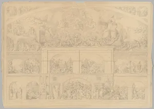 Preparatory Drawing for a Print Series on the History of Germany (Die Geschichte des deutschen Volkes in fünfzehn Bildern)