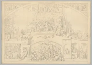 Preparatory Drawing for a Print Series on the History of Germany (Die Geschichte des deutschen Volkes in fünfzehn Bildern)