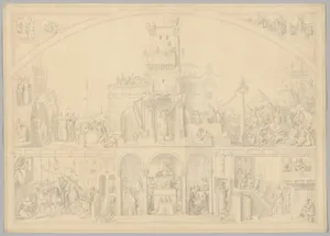 Preparatory Drawing for a Print Series on the History of Germany (Die Geschichte des deutschen Volkes in fünfzehn Bildern)