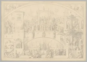 Preparatory Drawing for a Print Series on the History of Germany (Die Geschichte des deutschen Volkes in fünfzehn Bildern)