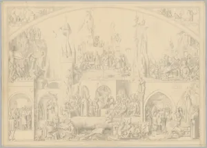 Preparatory Drawing for a Print Series on the History of Germany (Die Geschichte des deutschen Volkes in fünfzehn Bildern)