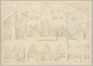 Preparatory Drawing for a Print Series on the History of Germany (Die Geschichte des deutschen Volkes in fünfzehn Bildern)
