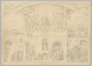 Preparatory Drawing for a Print Series on the History of Germany (Die Geschichte des deutschen Volkes in fünfzehn Bildern)