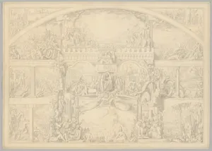 Preparatory Drawing for a Print Series on the History of Germany (Die Geschichte des deutschen Volkes in fünfzehn Bildern)