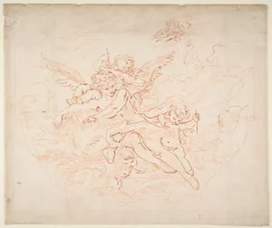 Preparatory Drawing of a Ceiling for Etching after Boucher Drawing