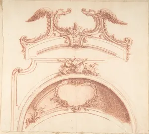 Preparatory Studies for Plates 90 and 91 of "Maisons de plaisance," Volume II