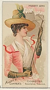 Present Arms, from the Parasol Drills series (N18) for Allen & Ginter Cigarettes Brands by Allen & Ginter|Schumacher & Ettlinger