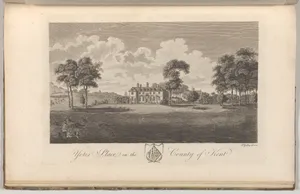 Preston Hall in Aylesford, in the County of Kent, from Edward Hasted's, The History and Topographical Survey of the County of Kent, vols. 1-3