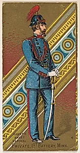 Private, 1st Battery, Minnesota, from the Military Series (N224) issued by Kinney Tobacco Company to promote Sweet Caporal Cigarettes by Kinney Brothers Tobacco Company