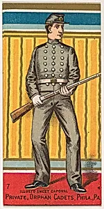 Private, Orphan Cadets, Philadelphia, Pennsylvania, from the Military Series (N224) issued by Kinney Tobacco Company to promote Sweet Caporal Cigarettes by Kinney Brothers Tobacco Company