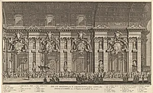 Procession held in Saint Peter's Basilica in honor of the Canonization of several Saints by Anonymous, French, 18th century