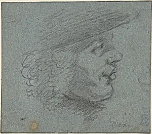 Profile head of a man looking right