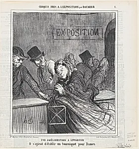 Proposal for an improvement, from 'Exhibition sketches,' published in Le Charivari, May 24, 1864 by Aaron Martinet|Destouches|Honoré Daumier