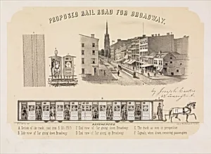 Proposed Rail Road for Broadway by William Endicott & Co.|Joseph Curtis|H. A. Harvey