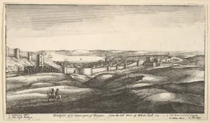 Prospect of ye lower part of Tangier, from the hill West of White-hall, from "Views of Tangier"