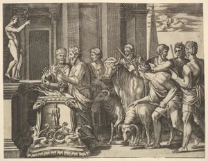 Psyche's father consulting the oracle, from 'The Fable of Psyche'