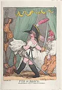 Puss in Boots or General Junot Taken by Surprise by Thomas Rowlandson|Thomas Tegg|Jean Andache Junot, duc d'Abrantes