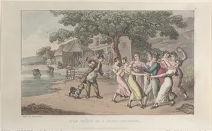 Quae Genus at a Sheep-shearing by Thomas Rowlandson|Rudolph Ackermann, London|William Combe|J. Diggens