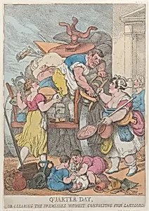 Quarter Day, or Clearing the Premises without Consulting Your Landlord by Thomas Rowlandson