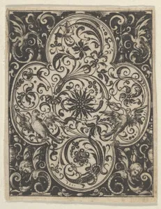 Quatrefoil Design in Blackwork, from Varii Generis Opera Aurifabris Necessaria