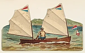 Racing Canoe, from the Types of Vessels series (N139) issued by Duke Sons & Co. to promote Honest Long Cut Tobacco by Giles|Knapp & Company|W. Duke, Sons & Co.