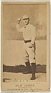 Radford, Right Field, Brooklyn Bridegrooms, from the Old Judge series (N172) for Old Judge Cigarettes by Goodwin & Company