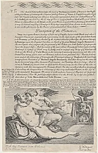 Raffle Ticket for the Painting of Venus and Cupid after Michelangelo by Giorgio Vasari|Gerard Vandergucht|Michelangelo Buonarroti|Jacopo da Pontormo (Jacopo Carucci)