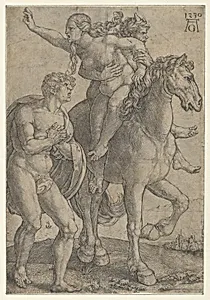 Rape of a Woman by a Satyr by Heinrich Aldegrever