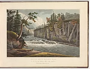 Rapids Above Hadley's Falls (No. 4 of The Hudson River Portfolio) by John Hill|William Guy Wall|Henry J. Megarey