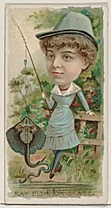 Ray Fish, or Skate, from the series Fishers and Fish (N74) for Duke brand cigarettes by W. Duke, Sons & Co.|Knapp & Company