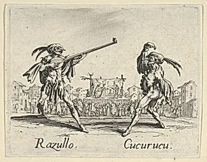 Razullo - Cucurucu, from the Balli di Sfessania by Jacques Callot