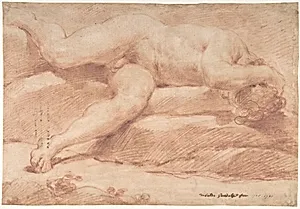 Reclining Male Nude (recto); Seated Male Nude (verso)