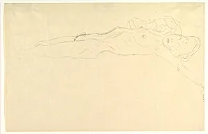 Reclining Nude with Outstretched Left Arm