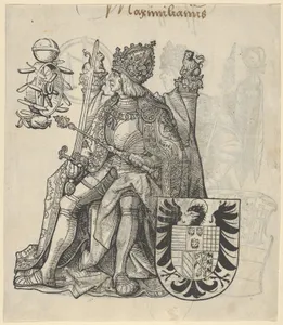 Recto of a Sheet with Maximilian, from The Genealogy of Emperor Maximilian I