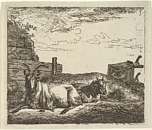 Recumbent Goats, from Different Animals