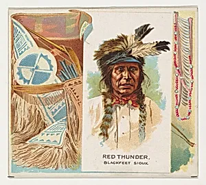 Red Thunder, Blackfeet Sioux, from the American Indian Chiefs series (N36) for Allen & Ginter Cigarettes by Allen & Ginter