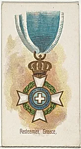Redeemer, Greece, from the World's Decorations series (N30) for Allen & Ginter Cigarettes by Lindner, Eddy & Claus|Allen & Ginter