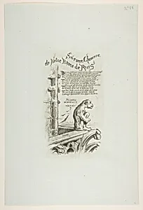Regarding One of the Gargoyles of Nôtre-Dame, Paris by Charles Meryon