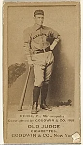 Rehse, Pitcher, Minneapolis, from the Old Judge series (N172) for Old Judge Cigarettes by Goodwin & Company