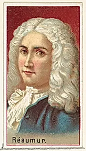 René Antoine Ferchault de Réaumur, printer's sample for the World's Inventors souvenir album (A25) for Allen & Ginter Cigarettes by Allen & Ginter