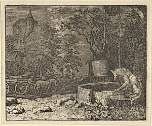 Renard Plays Another Trick on the She-Wolf from Hendrick van Alcmar's Renard The Fox by Allart van Everdingen