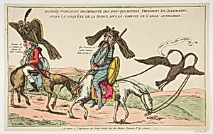 Rentrée joyeuse et triomphale des Don-Quichottes Prussiens en Allemagne, après la conquête de la France, sous conduite de l'Aigle autrichien (The Joyous Triumphal Entry of the Prussian Don Quixote into Germany after the Conquest of France, Accompanied by the Austrian Eagle) by L'imprimerie du Cercle Social|Anonymous, French, 18th century