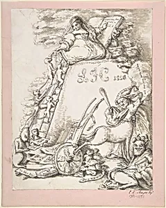 "Repository for Rubbish, vol. I, L.F.C 1828", Illustration for children's book by Charles Kirkpatrick Sharpe
