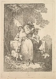Rest from Labour on Sunny Days by Thomas Rowlandson|Nicolaes Berchem
