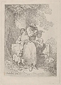 Rest from Labour on Sunny Days by Thomas Rowlandson|Nicolaes Berchem